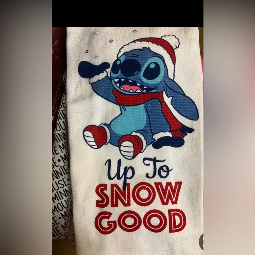 Disney Stich Holiday Tea Towel / mug duo